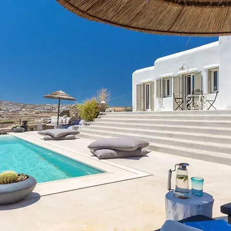 Elite Mykonos Roxane Private Pool 6 Bedrooms Beachfront Ftelia Villa