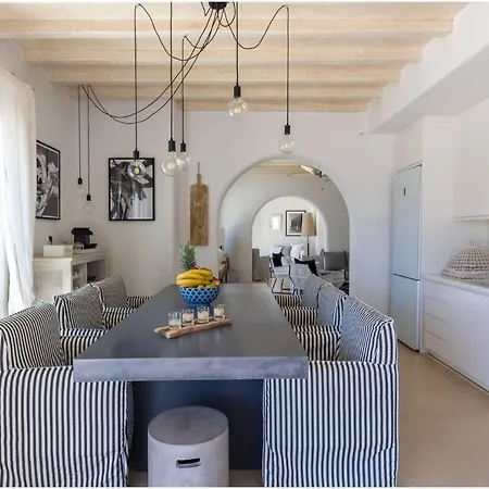 Elite Mykonos Roxane Private Pool 6 Bedrooms Beachfront Ftelia Villa Mykonos Town