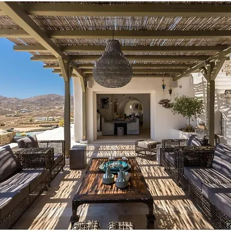 Villa Elite Mykonos Roxane Private Pool 6 Bedrooms Beachfront Ftelia *