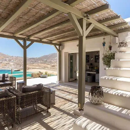 Villa Elite Mykonos Roxane Private Pool 6 Bedrooms Beachfront Ftelia Mykonos Town