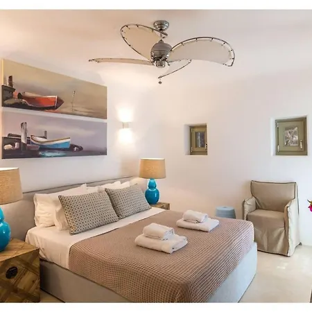 Elite Mykonos Roxane Private Pool 6 Bedrooms Beachfront Ftelia Villa Mykonos Town