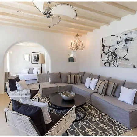 Elite Mykonos Roxane Private Pool 6 Bedrooms Beachfront Ftelia * Mykonos Town