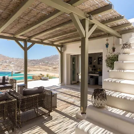 Elite Mykonos Roxane Private Pool 6 Bedrooms Beachfront Ftelia *